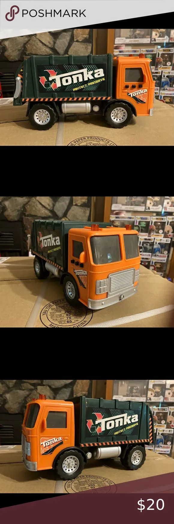 47836 tonka garbage truck action